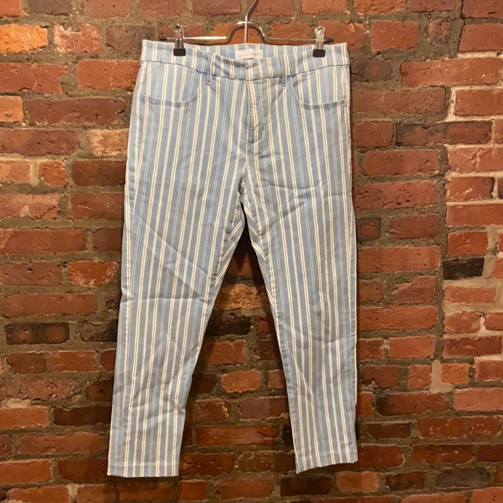 Loft Striped Jeans